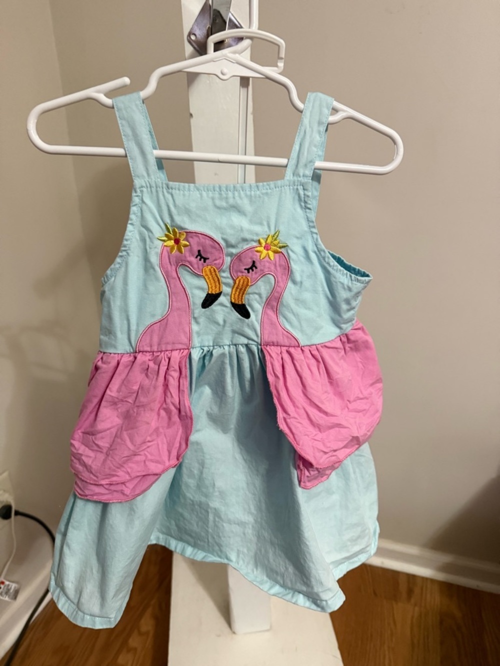 Baby Essentials Flamingo Dress & Diaper Cover